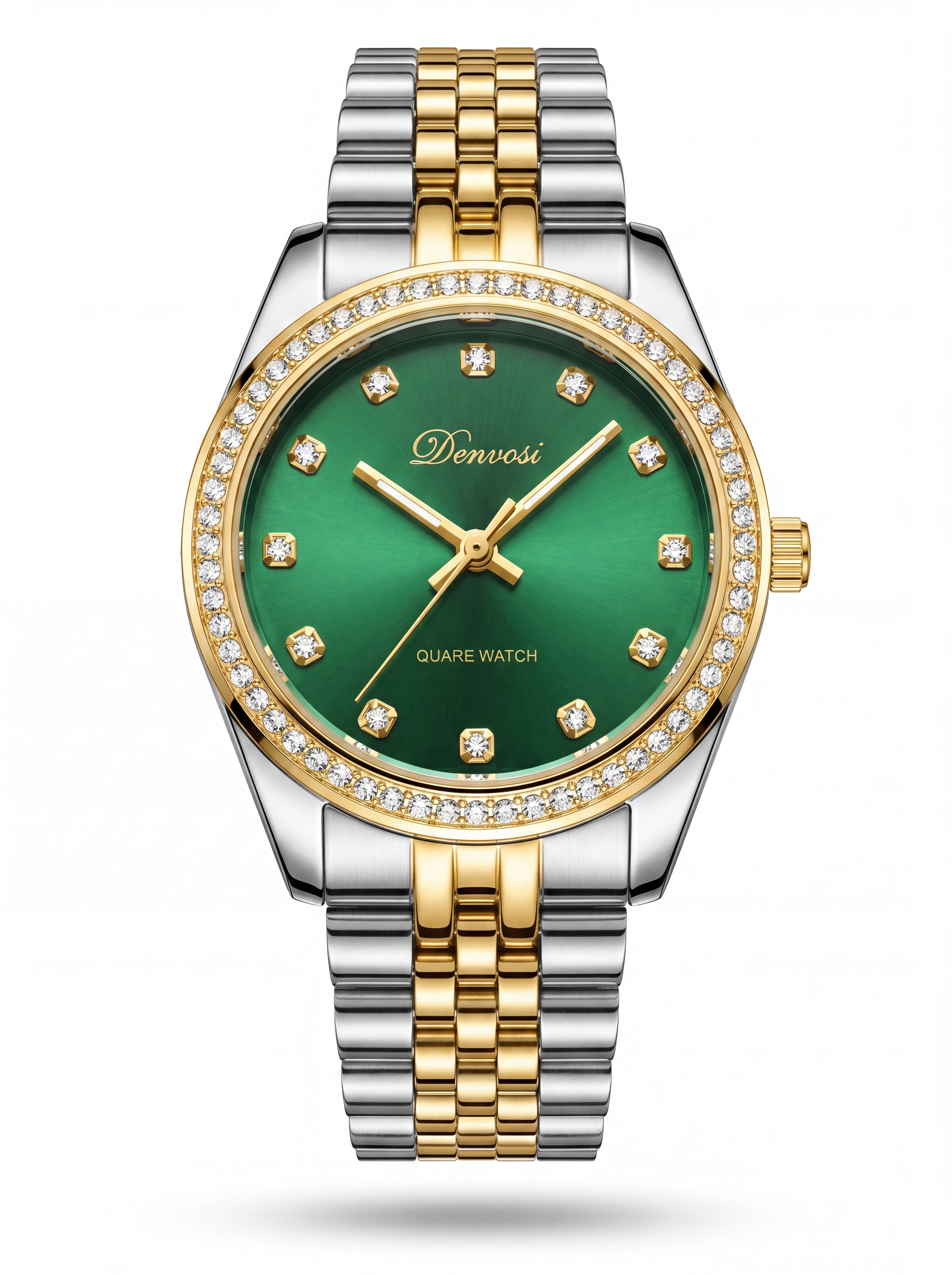 Royal Rhinestone Green/Gold/Silver